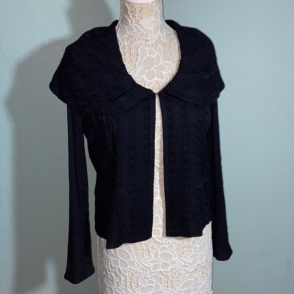 Like new Ming Wang Cape Cropped Jacket Black